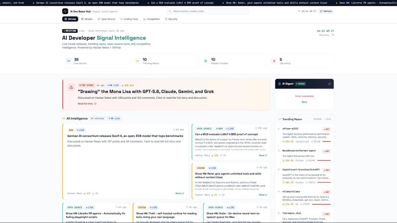 AI Signal Intelligence screenshot