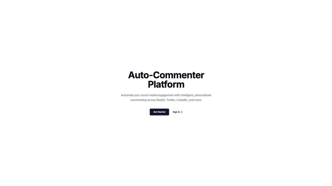 Auto-Commenter Platform screenshot